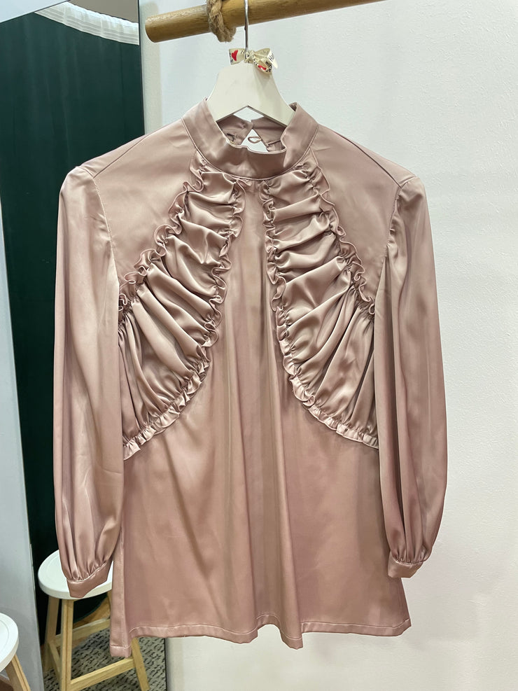 Blusa raso rosa