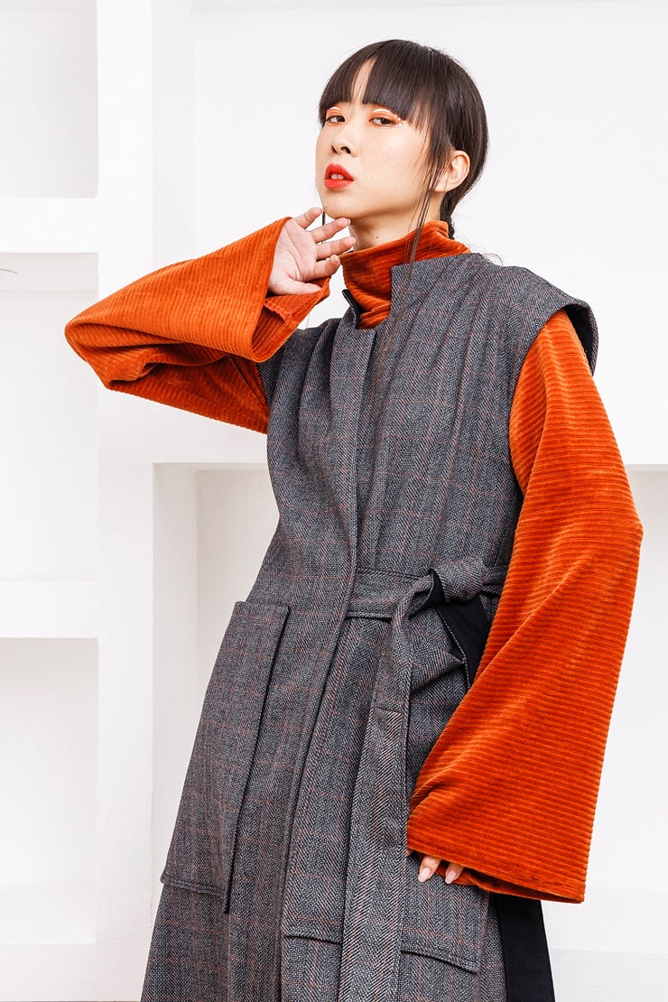 Gilet lungo lana