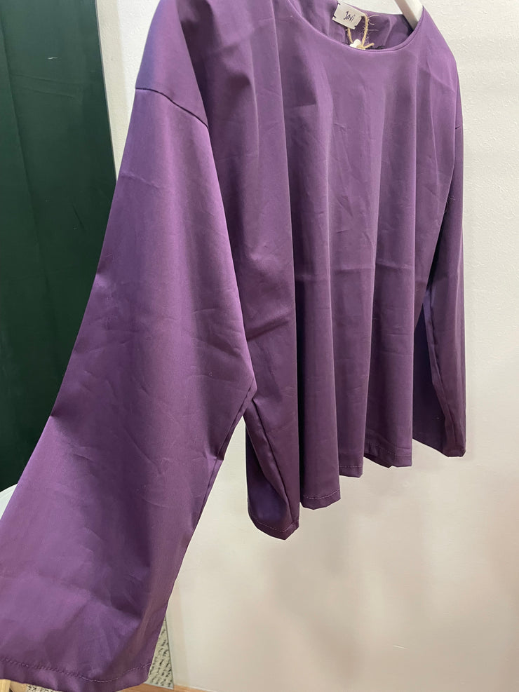 Blusa cotone viola