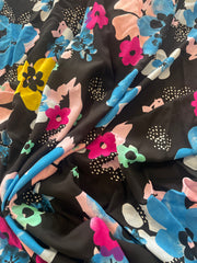 Viscosa nera fiori