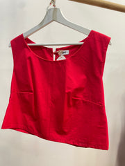 Crop top rosso