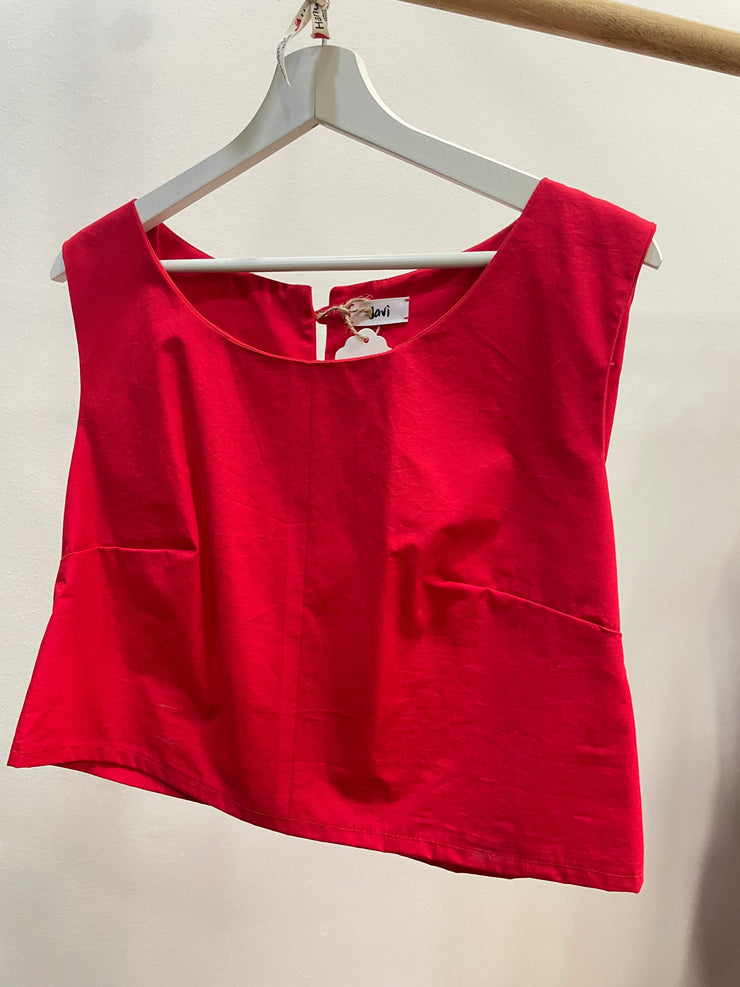 Crop top rosso