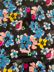 Viscosa nera fiori