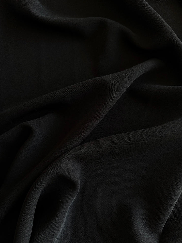 Crepe misto lana nero