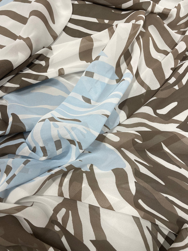 Georgette fantasia foglie