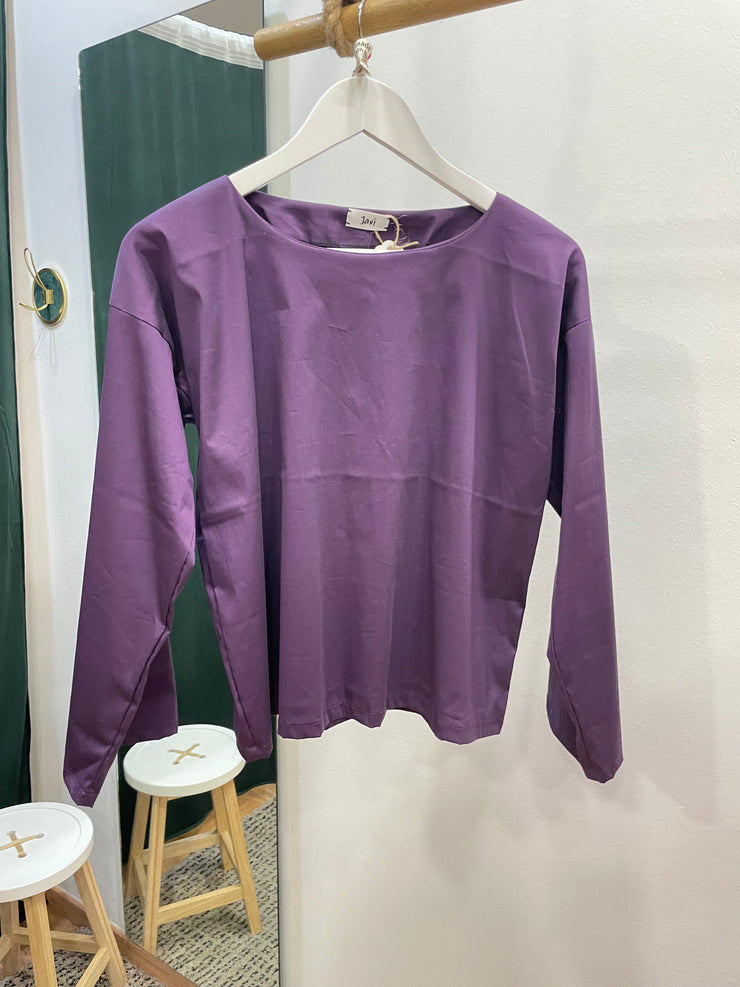 Blusa cotone viola